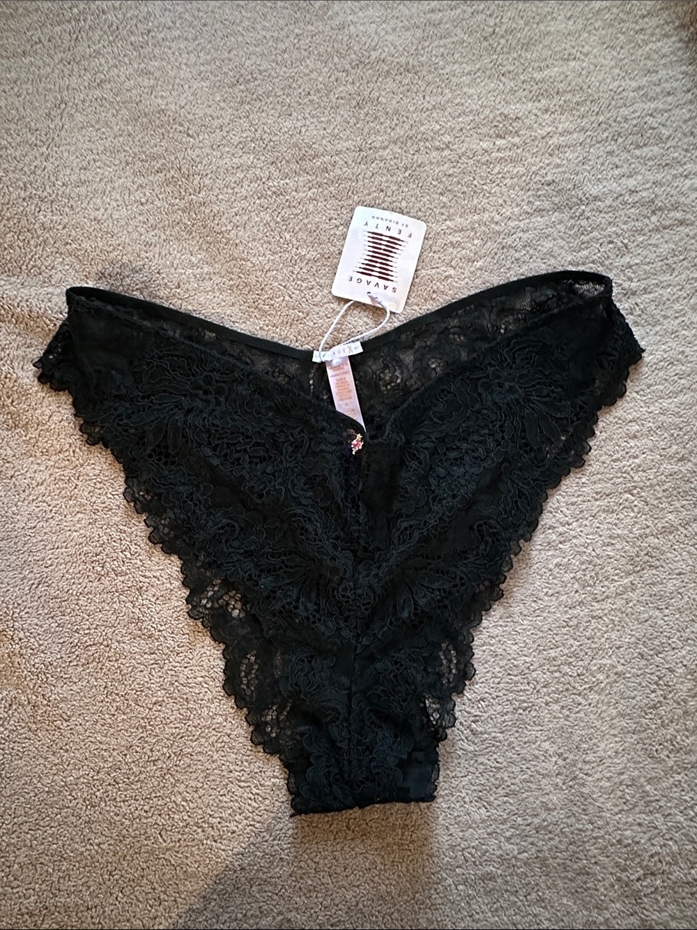 Savage x Fenty Black Lace Panty Size 4X
